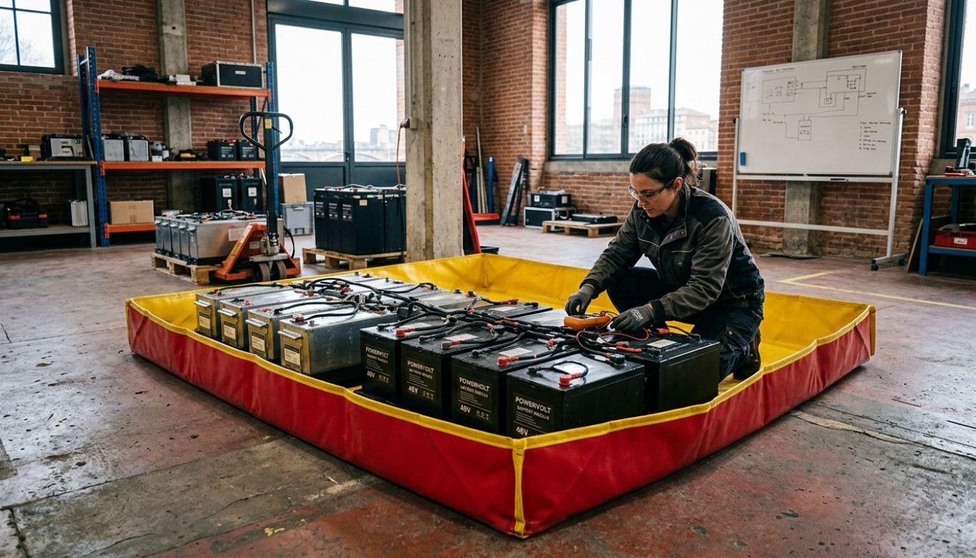 Bac de rétention souple et stockage de batteries : l'alliance inattendue à Toulouse