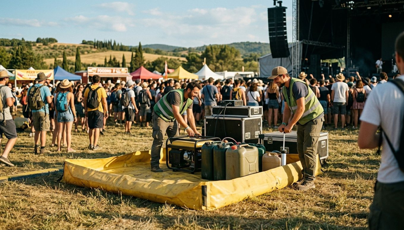 Bac de rétention souple : prévenir les incidents lors des festivals d'été en Provence