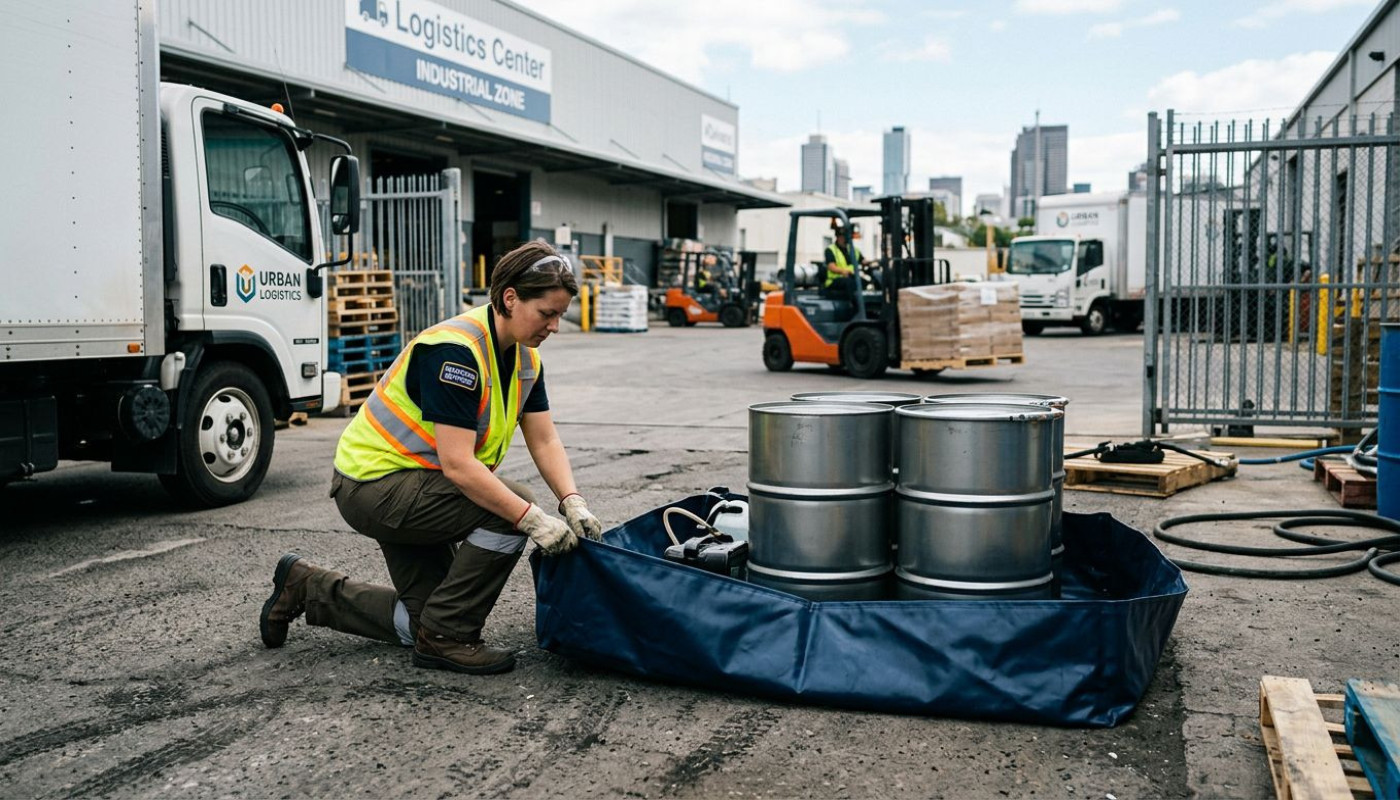 De la logistique urbaine à l’industrie : le bac de rétention souple change la donne